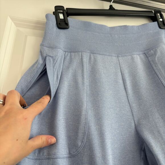 Free Fly Women’s Pull On Zipper Pocket Jogger Lounge Pants Sz M Blue Comfy - Picture 6 of 11